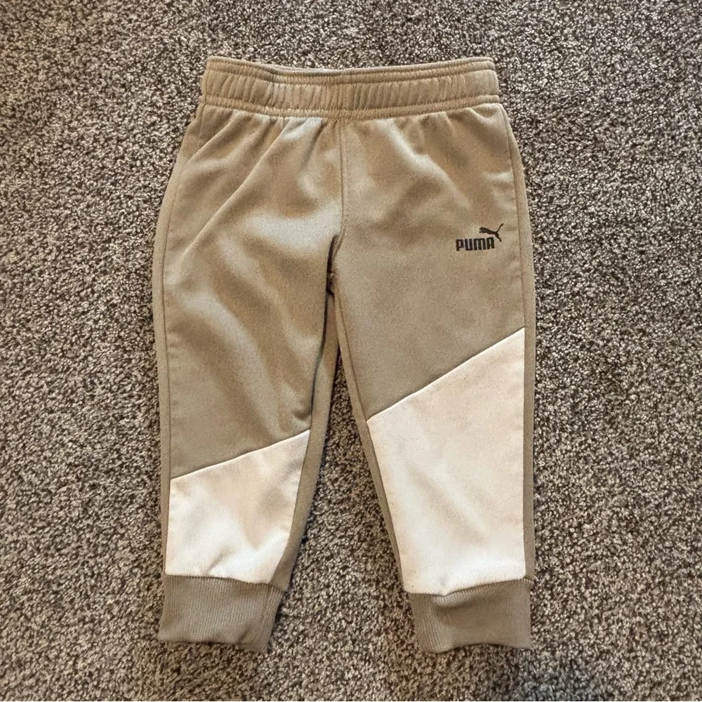 Puma Tan Baby Boy Stylish Hoodie & Pants  Track Suit Set 24mo Athletic Spring - Picture 8 of 11